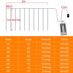 LED Curtain String Lights - Stereotech