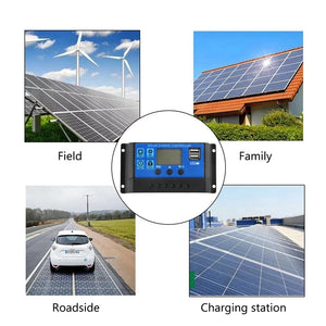 150W 300W Solar Panel Kit 12V Charge Battery With 30A 60A Controller Module 2 USB Port Cell Battery Power Bank for Phone RV Car - Stereotech