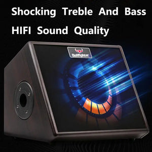 8-inch High Fidelity High Power Acoustic Guitar Amplifier Speaker 30W Rechargeable Bluetooth Speaker Outdoor Roadshow Audio 8Ω