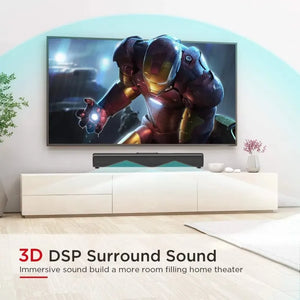 BT5.0 Sound Bar HDMI/RCA Connecting Speakers Home Theater System 50W High Power Bluetooth Echo Wall for TV/computer/projector