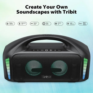 Tribit Portable Bluetooth Speaker 90W StormBox Blast Outdoor Wireless Speaker IPX7 Waterproof Party Camping Speaker 30H Playtime