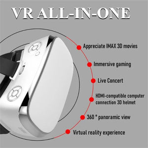 All-in-One VR Glasses Virtual Reality IMAX Cinema Headset Helmet 360° Full View Immersive Gaming Android PC Wireless 3D Glasses