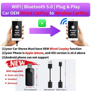 Wired to Wireless CarPlay Adapter for OEM - Stereotech