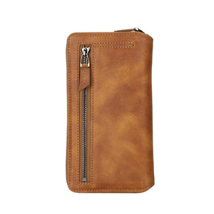 Apple iPhone 14 Series Detachable and Zipper Leather Wallet Case - PMW