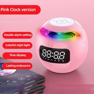 G90 Bluetooth-Compatible Speaker Portable Wireless Speaker LED Display Alarm Clock Mini Bass Sound Box HIFI Tfcard Music Player