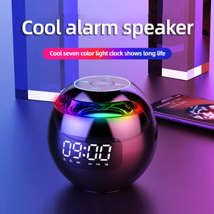 G90 Bluetooth-Compatible Speaker Portable Wireless Speaker LED Display Alarm Clock Mini Bass Sound Box HIFI Tfcard Music Player