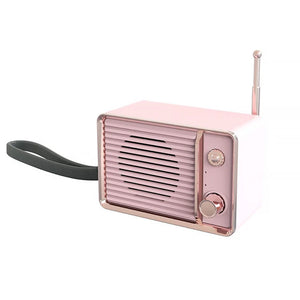 DW01 Audio Mobile Phone Portable Rechargeable Mini Retro Bluetooth Speaker Radio Cute Outdoor Mini Speakers Travel Music Player