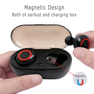 Y50 Bluetooth-Compatible Earphone 5.0 TWS Wireless Headphons Earphones Earbuds Stereo Gaming Headset with Charging Box for Phone