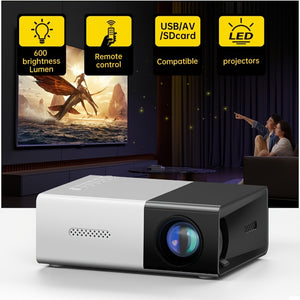 Home Theater Portable Mini Projector, Supporting Smartphone Wired Screen Sharing, Allowing You To Enjoy Cinema At Home