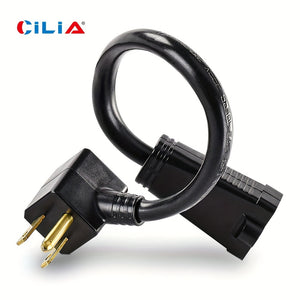 1/2pcs 12 Inch (about 30.5cm) Heavy Duty Extension Cable With 2 AC Charging Ports Small Extension Cable Socket Protector Suitable For Home, Office, Industrial