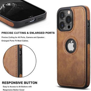 For Iphone 14 plus Leather Case, Slim Luxury PU Non-Slip Shockproof Protective Cover Phone Cases for Iphone 14 Plus