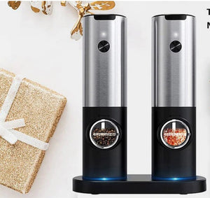 Electric Salt Grinder 2 Bottles Set - Stereotech