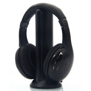 5 in 1 Wireless Headphones For MP3 - Stereotech