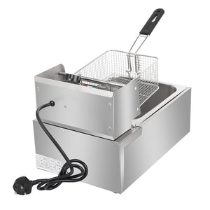 6L Stainless Steel Single Cylinder Electric Fryer - Stereotech