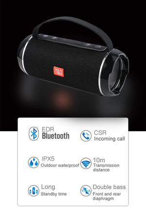 TG 116C 40W High Power Outdoor Bluetooth Speaker Subwoofer TWS Waterproof Portable Music Center System Column 3D Soundbar