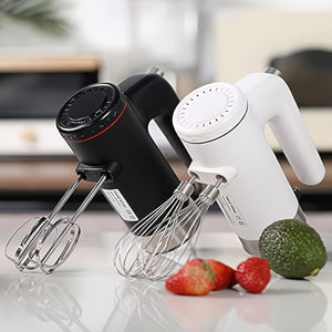 Hand Mixer,, Electric Mixer,, Mixer Electric Handheld, 5-speed;TURBO Function, Storage Base 1pc;6pcs 304 Stainless Steel Stirrers