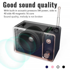 DW01 Audio Mobile Phone Portable Rechargeable Mini Retro Bluetooth Speaker Radio Cute Outdoor Mini Speakers Travel Music Player