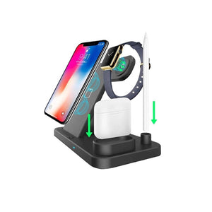 10W 4 In 1 Fast Wireless Charging Station - Stereotech