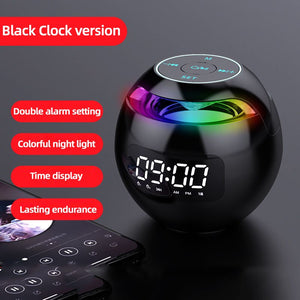 G90 Bluetooth-Compatible Speaker Portable Wireless Speaker LED Display Alarm Clock Mini Bass Sound Box HIFI Tfcard Music Player