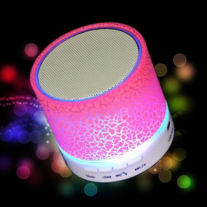 Mini LED Portable Speakers Wireless Speaker with TF Mic Bluetooth-Compatible Music for Phone