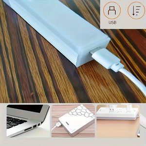 1 Under Cabinet LED Light Motion Sensor, Ultra-thin Wireless Cabinet Light, USB Rechargeable Magnetic Light Strip, For Kitchen Cabinets, Stairs, Hallway Wardrobes Outdoor Christmas Thanksgiving Gifts