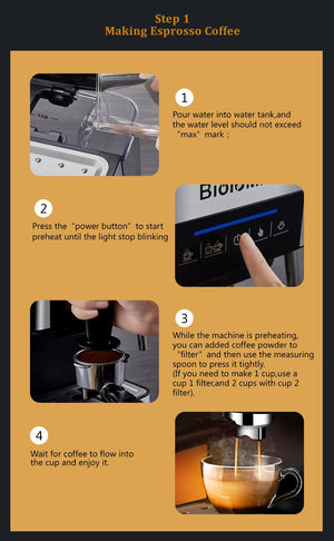 Coffee Maker Machine with Milk Frother