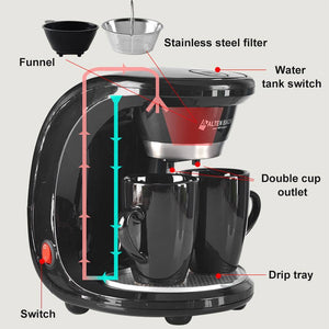 450W Household Electric Steam Drip Coffee Maker