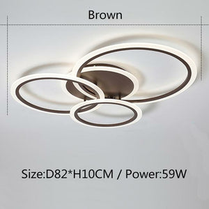 White/Brown modern Led Chandelier lighting for bedroom Living room